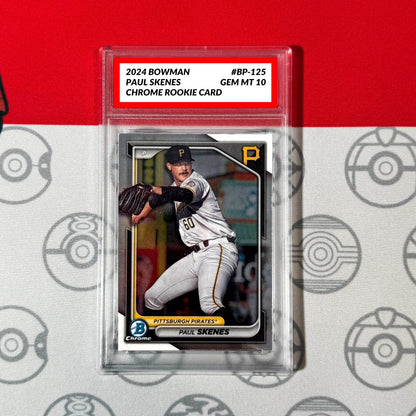 Graded 10 Paul Skenes Rookie Card Topps #BCP-125 2024 Bowman CHROME Pittsburgh Baseball
