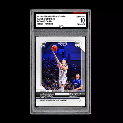 GRADED 10 Paige Bueckers 2024 Panini Instant #PBC UCONN WNBA Draft RC Rookie Football