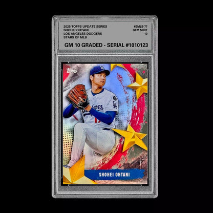 Graded 10 Shohei Ohtani Stars Of MLB Topps Update #SMLB-77 Los Angeles Dodgers Baseball