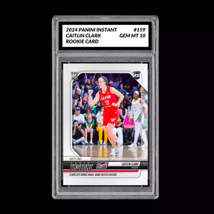 Graded 10 Caitlin Clark #159 RC Rookie Card 2024 Panini Instant Indiana Fever Basketball