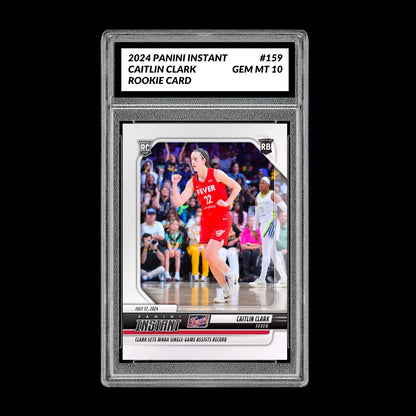 Graded 10 Caitlin Clark #159 RC Rookie Card 2024 Panini Instant Indiana Fever Basketball