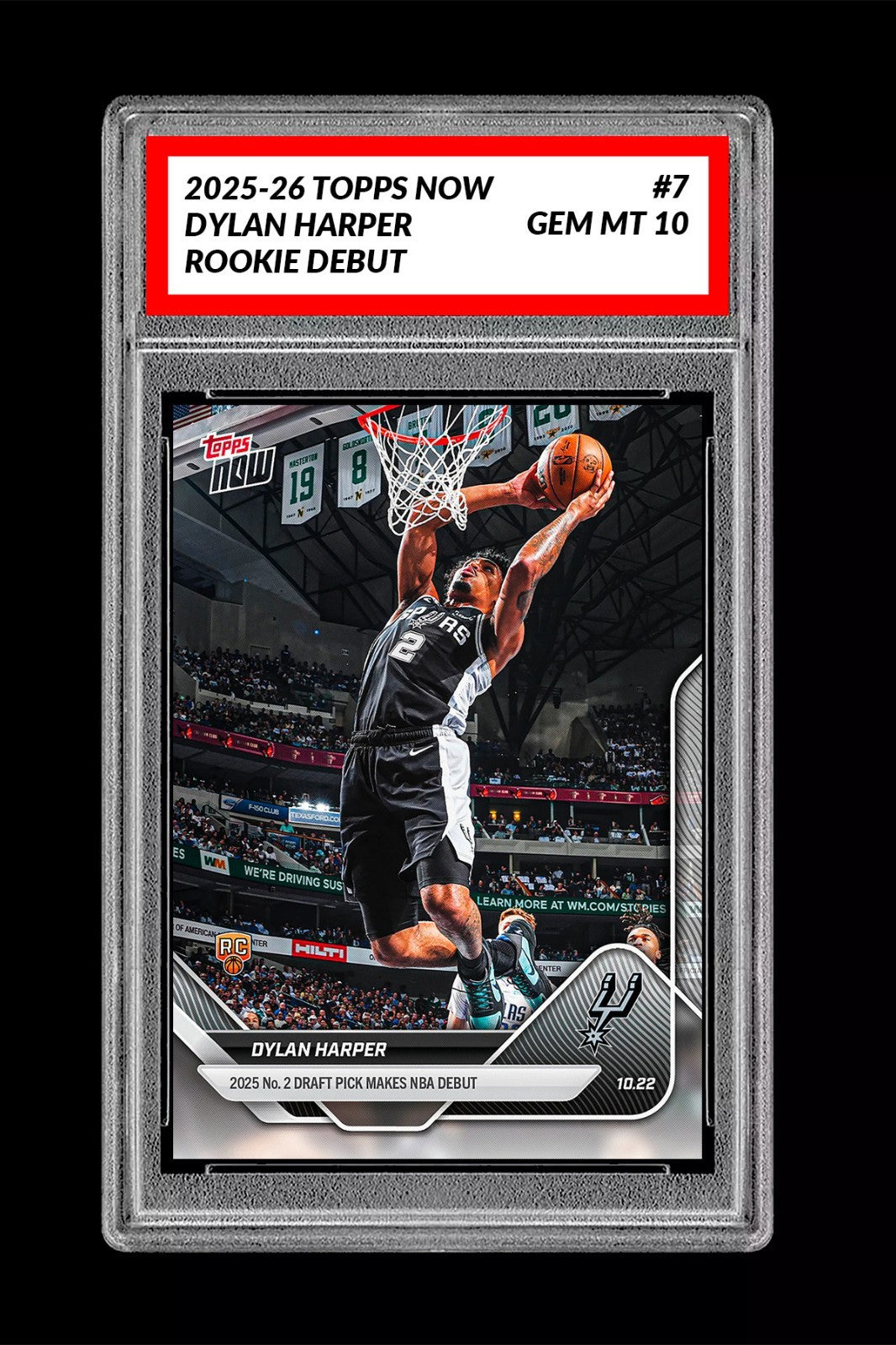 Graded 10 DYLAN HARPER ROOKIE RC 2025-26 TOPPS NOW  #7 Basketball  Basketball