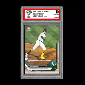 Graded 10 Jacob Wilson Card #27 1st MLB Homer RC Rookie 2025 Topps Now  Baseball