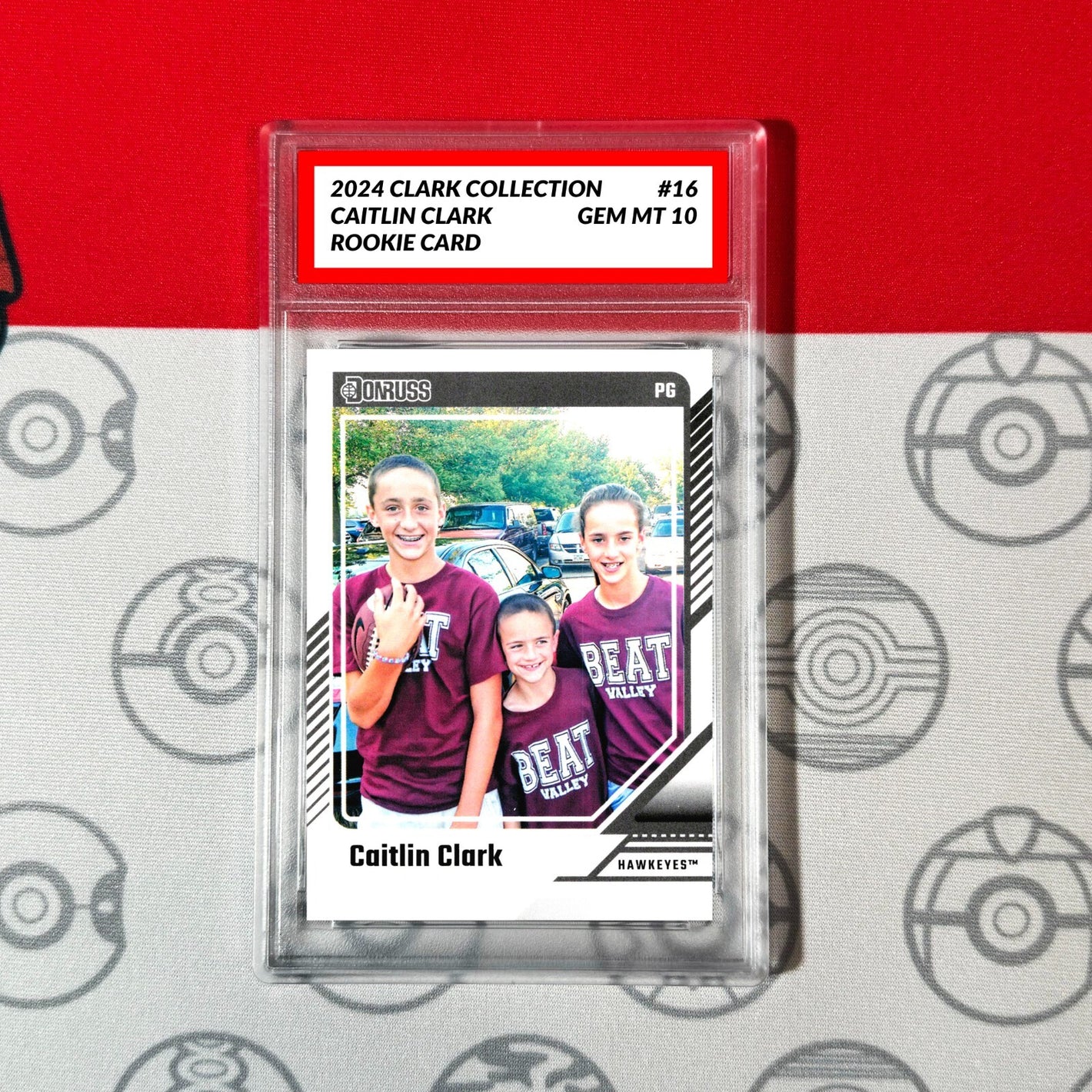 Graded 10 Caitlin Clark Rookie Card RC 2024 Panini Donruss Clark Collection #16 Basketball