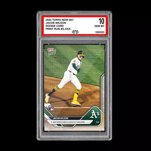 Graded 10 Jacob Wilson Card #27 1st MLB Homer RC Rookie 2025 Topps Now  Baseball
