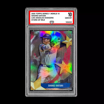 Graded 10 Shohei Ohtani 2025 Topps Series 1 Stars of MLB Insert Dodgers #SMLB-10 Baseball