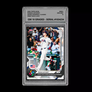 Graded 10 Roman Anthony 2026 Topps NOW #WB21 World Baseball Classic PRESALE Baseball