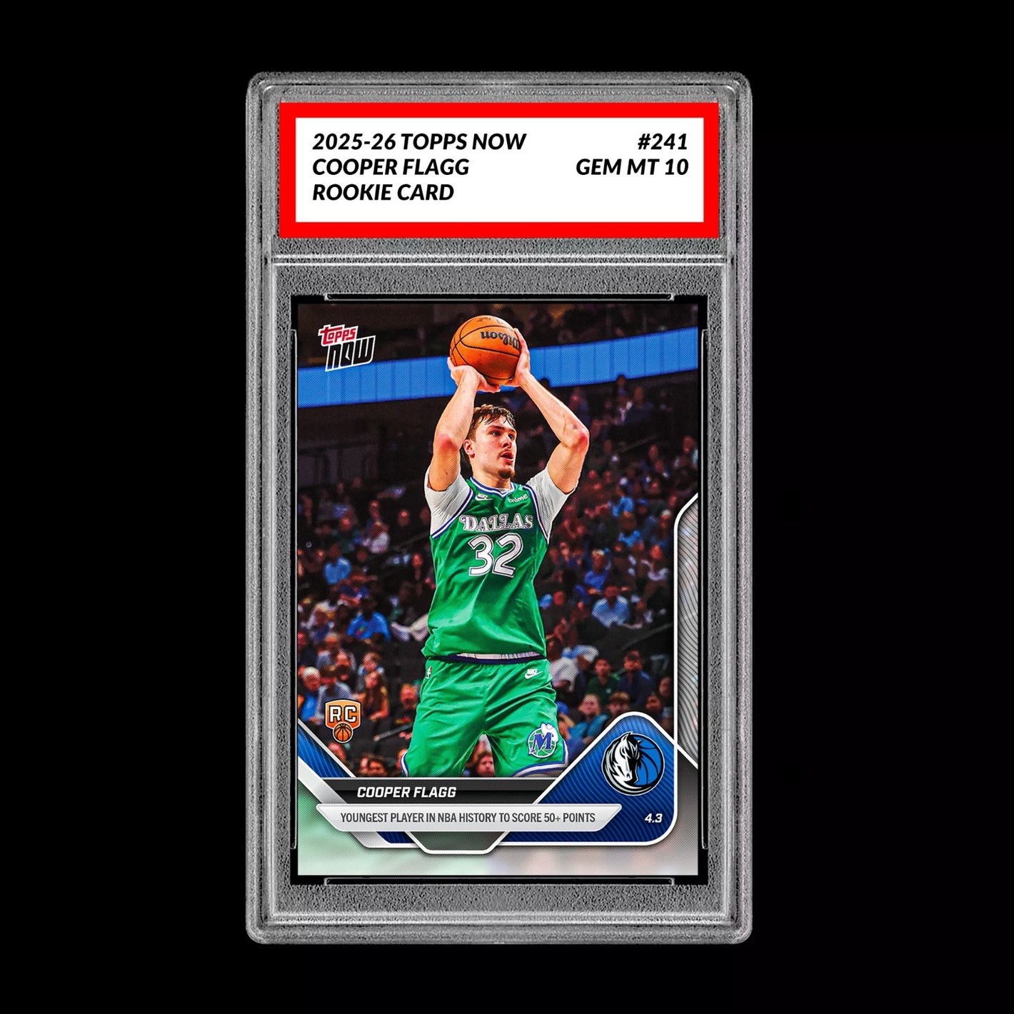 Graded 10 Cooper Flagg RC Rookie Card 2025-26 NBA Topps Now #241  Basketball
