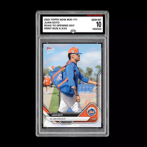 Graded 10 Juan Soto 2025 Topps Now Road to Opening Day #OD-171 NY METS  Baseball