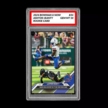 Graded 10 Ashton Jeanty RC Rookie 2024 Bowman U Now Football Card #24 Heisman Football