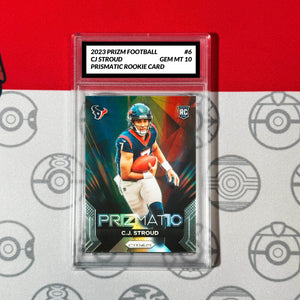 Graded 10 C.J. Stroud #6 Prizmatic Rookie Card Texans RC 2023 Panini Prizm Football