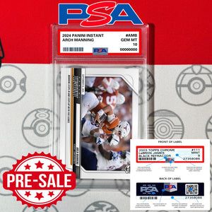 PRESALE PSA Graded 10 ARCH MANNING #AMB RC Rookie Card 2024 Panini Instant NIL Football