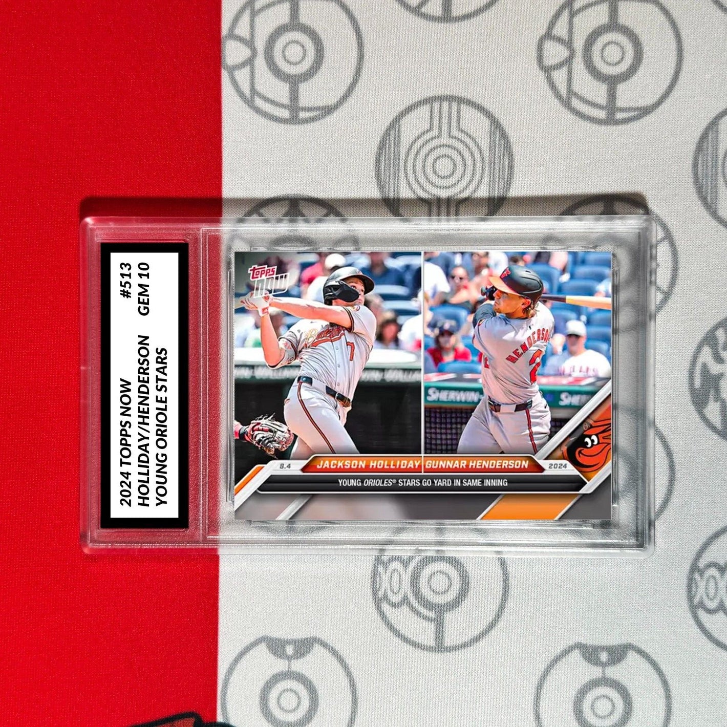 Graded 10 Jackson Holliday/Gunnar Henderson 2024 TOPPS NOW Card 513 RC Rookie Baseball