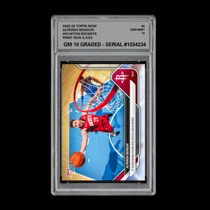 Graded 10 Alperen Sengun #4 2025-26 TOPPS NOW Basketball - Presale Basketball