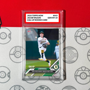Graded 10 2024 Topps Now #443 Jacob Wilson Call-UP Athletics RC Rookie Baseball
