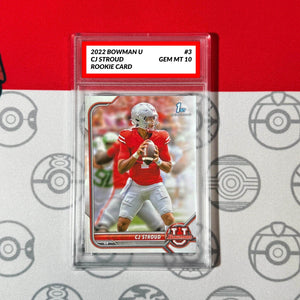 Graded 10 CJ STROUD 2022 Bowman U #3 1st Bowman Rookie Prospect Card RC Football