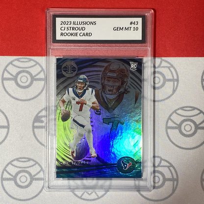 Graded 10 2023 Illusions CJ Stroud Houston Texans Rookie RC Football
