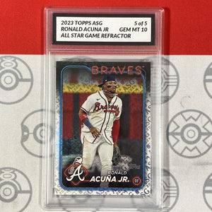Graded 10 Ronald Acuna Jr 5 of 5 2024 All-Star Game Image Variation SP SSP Baseball