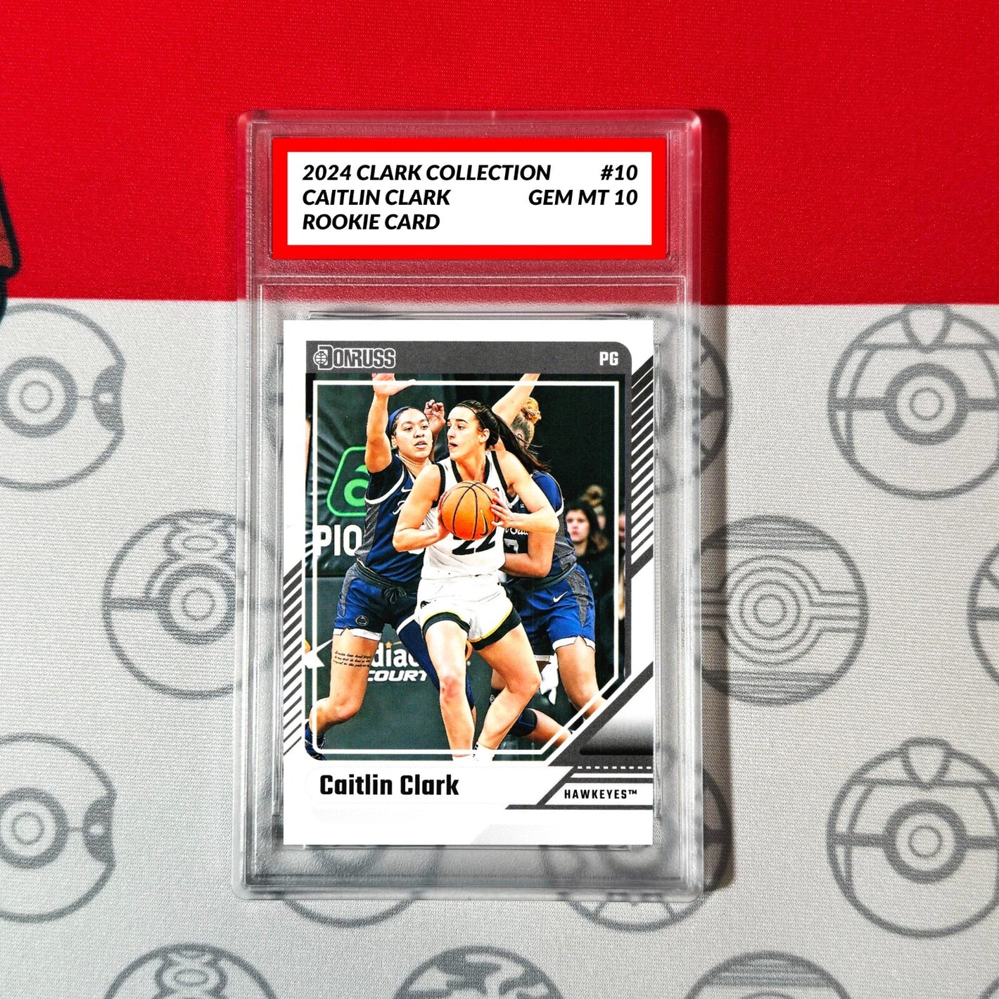 Graded 10 Caitlin Clark Rookie Card RC 2024 Panini Donruss Clark Collection #10 Basketball