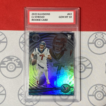 Graded 10 2023 Illusions CJ Stroud Houston Texans Rookie RC Football