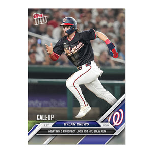 Graded 10 #601 Dylan Crews CALL UP Rookie RC Card 2024 MLB TOPPS NOW Baseball