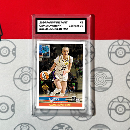 Graded 10 Cameron Brink RATED ROOKIE RETRO RC Card 2024 Panini Instant Basketball
