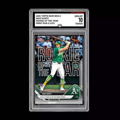 Graded 10 NICK KURTZ RC Rookie of the Year 2025 Topps Now #OS-2  Baseball