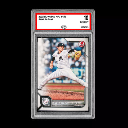 Graded 10 ROKI SASAKI LA Dodgers RC Rookie 1st 2022 Bowman NPB Japanese  Baseball