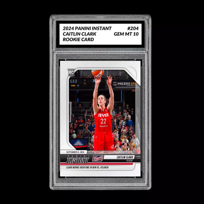 Graded 10 CAITLIN CLARK 2024 Panini Instant #204 Indiana Fever RC ROOKIE Card Basketball