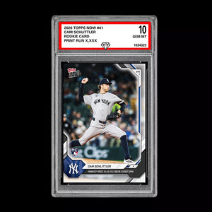 Graded 10 Cam Schlittler Rookie Card 41 2026 Topps NOW Yankees PRESALE Baseball