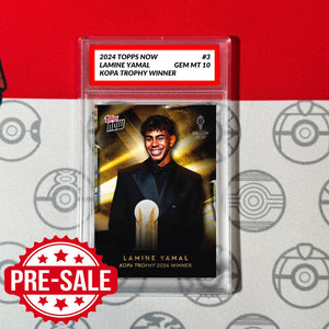 Graded 10 Lamine Yamal #3 2024 Kopa Trophy Winner Topps Now RC Rookie Soccer
