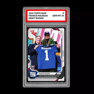 Graded 10 Francis Mauigoa 2026 TOPPS NOW RC Rookie Card Giants Football