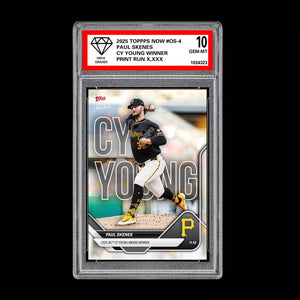 Graded 10 Paul Skenese CY Young Award Winner 2025 Topps Now #OS-4 Presale Baseball