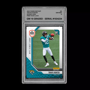 Graded 10 Travis Hunter #35 RC Rookie 2025 Panini Instant NFL RPS  Football