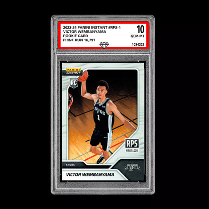 Graded 10 Victor Wembanyama 2023-24 Panini Instant #RPS-1 1st Rc Rookie Basketball