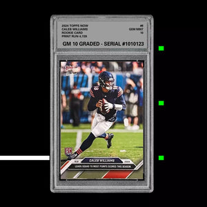 Graded 10 Caleb Williams #8 2024 Topps Now RC Rookie Card Most Points Scored Football