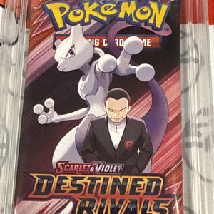 Graded 10 2025 Destined Rivals Giovanni’s Mewtwo Art Sealed Booster Cards Pack