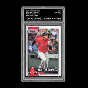 Graded 10 Kristian Campbell #125 2026  Topps Series 1 Red Sox Baseball