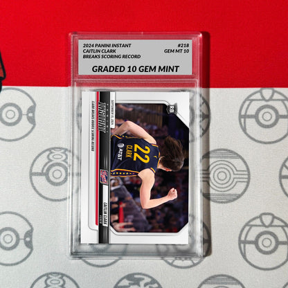 Graded 10 CAITLIN CLARK RC ROOKIE Card 2024 Panini Instant #218 Indiana Basketball