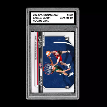 Graded 10 CAITLIN CLARK #180 RC Rookie Card 2024 Panini Instant Indiana Fever Basketball