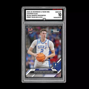 Graded 10 Cooper Flagg #95 NCAA Debut Duke RC Rookie 2024-25 Bowman U Now  Basketball