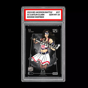 Caitlin Clark CC Graded 10 Rookie Steel Base #27 2024 Bo Jackson Battle Arena RC Basketball