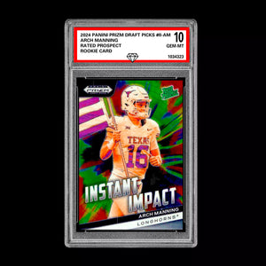 Graded 10 Arch Manning 2024 Panini Prizm Draft Picks #II-AM RC Rookie Card Football