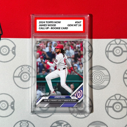 Graded 10 Call Up 2024 MLB TOPPS NOW James Wood Card #367 Rookie RC Card Baseball