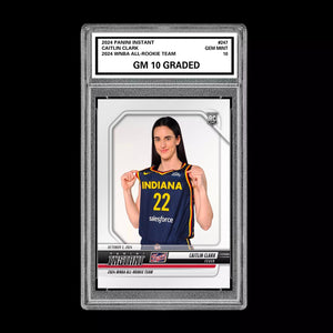 Graded 10 CAITLIN CLARK All Rookie Team 2024 Panini Instant #247 WNBA RC Card Basketball