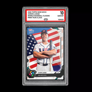 Graded 10 Aaron Judge 2026 Topps NOW World Baseball Classic Team USA PRESALE Baseball