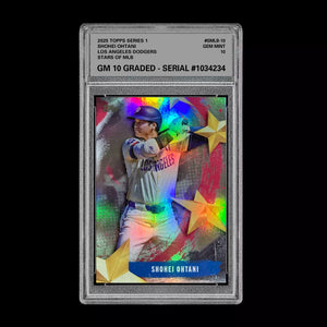 Graded 10 Shohei Ohtani 2025 Topps Series 1 Stars of MLB Insert Dodgers #SMLB-10 Baseball