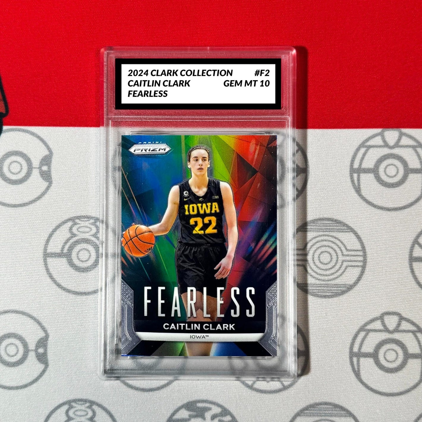 Graded 10 Caitlin Clark RC Rookie Card 2024 #F2 Panini Collection Fearless Prizm Basketball