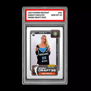 Graded 10 Hailey Van Lith 2025 Panini Instant Draft 1st RC Rookie Card CHICAGO  Basketball