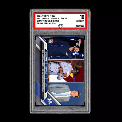 2024 TOPPS NOW #DTRIP CALEB WILLIAMS/DRAKE MAYE/JAYDEN DANIELS GRADED 10 Football